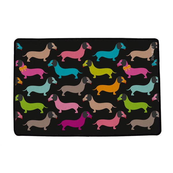 Grindų kilimėlis 45x75 cm Dachshunds in Colours – Butter Kings