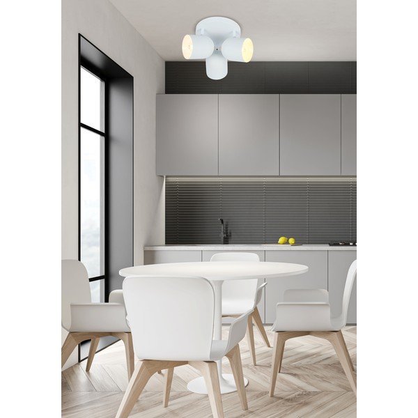 Lubinis šviestuvas baltos spalvos 32x32 cm su metaliniu gaubtu Azuro – Candellux Lighting-image-1