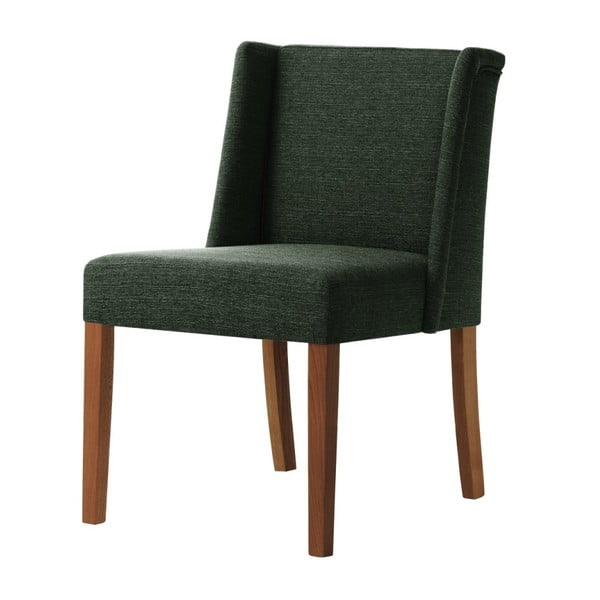 Žalia kėdė su tamsiai rudomis buko medienos kojomis Ted Lapidus Maison Zeste
