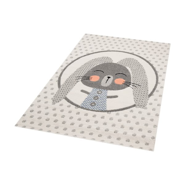 Smėlio spalvos vaikiškas kilimas su pilkomis detalėmis "Zala Living Rabbit", 120 x 170 cm-image-2