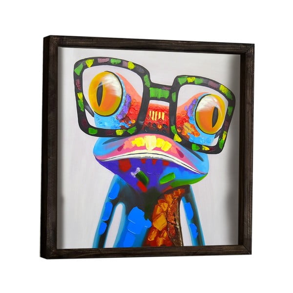 Dekoratyvinis įrėmintas paveikslas Frog, 34 x 34 cm