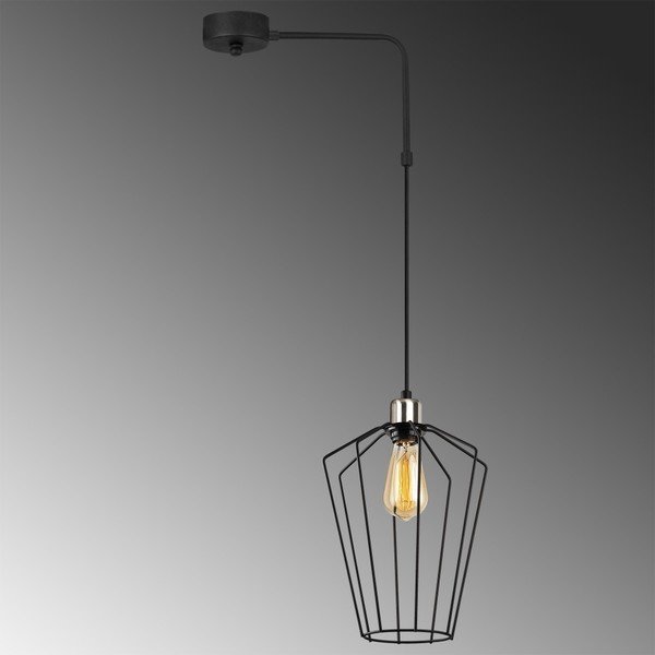 Juodos spalvos metalinis pakabinamas šviestuvas Opviq lights Melina-image-1