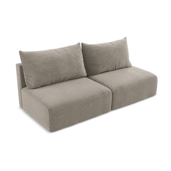 Smėlio spalvos sulankstoma/su sandėliavimo vieta sofa 216 cm Kalena – Makamii-image-3