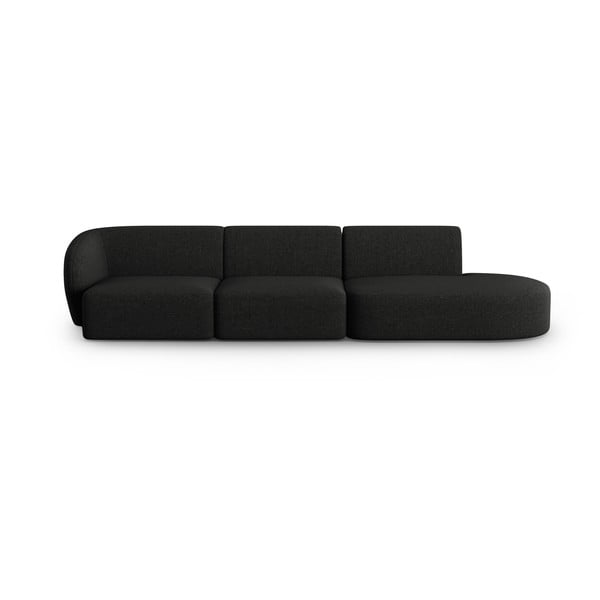 Sofa juodos spalvos 302 cm Shane – Micadoni Home
