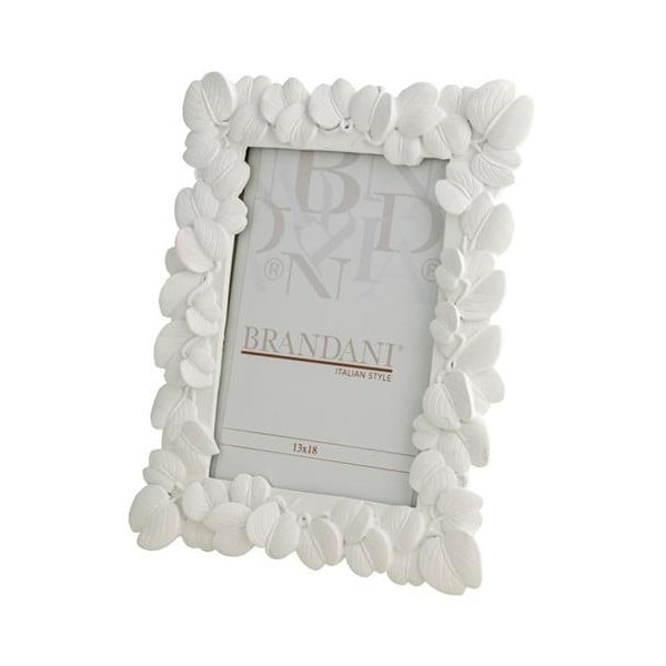 Baltas nuotraukų rėmelis "Brandani Leaf", skirtas 13 x 18 cm nuotraukoms