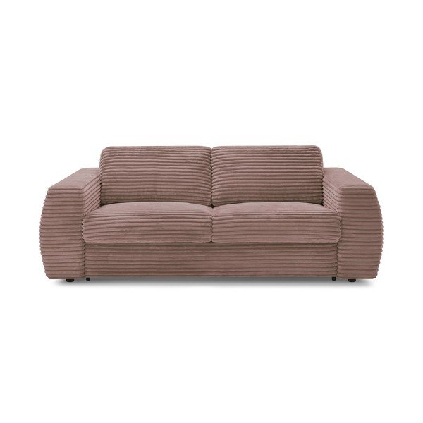Rožinės spalvos sofa miegojimui/sulankstoma iš kordinio velveto 240 cm Hugo – Bobochic Paris