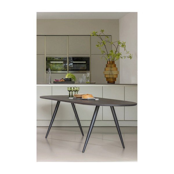 Valgomojo stalas su ąžuolo masyvo stalviršiu 90x220 cm Tablo – WOOOD-image-1