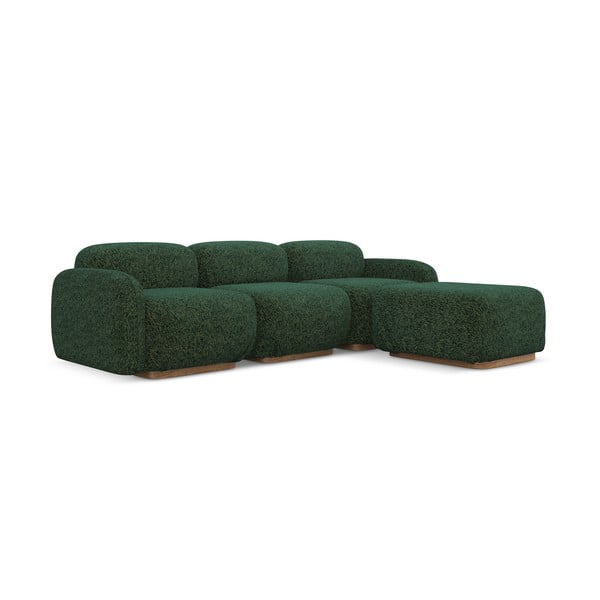Tamsiai žalios spalvos modulinė kampinė sofa (kintama) Ailani – Makamii-image-2