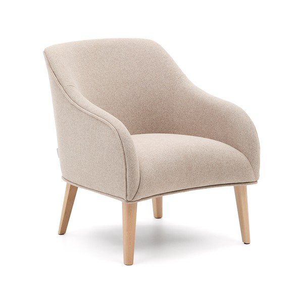 Smėlio spalvos krėslas Bobly – Kave Home-image-4