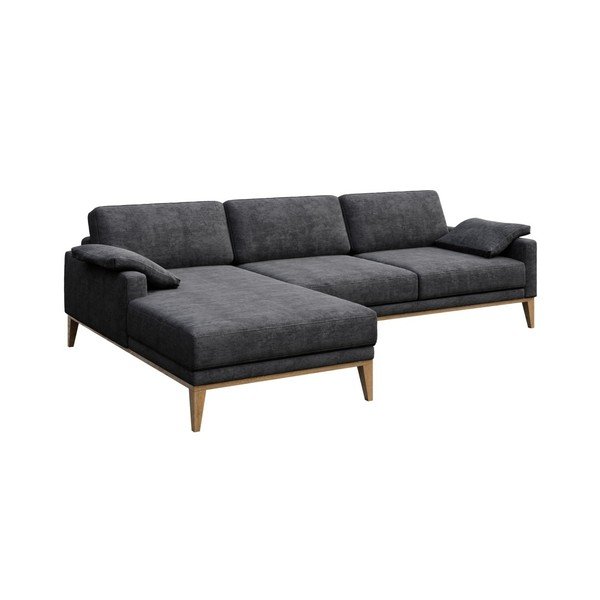 Tamsiai pilka kampinė sofa MESONICA Musso, kairysis kampas-image-2