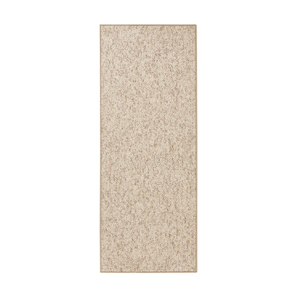 Kilimas šviesiai rudos spalvos 80x300 cm Wolly – BT Carpet