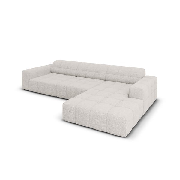 Kampinė sofa šviesiai pilkos spalvos (su dešiniuoju kampu) Chicago – Cosmopolitan Design-image-4