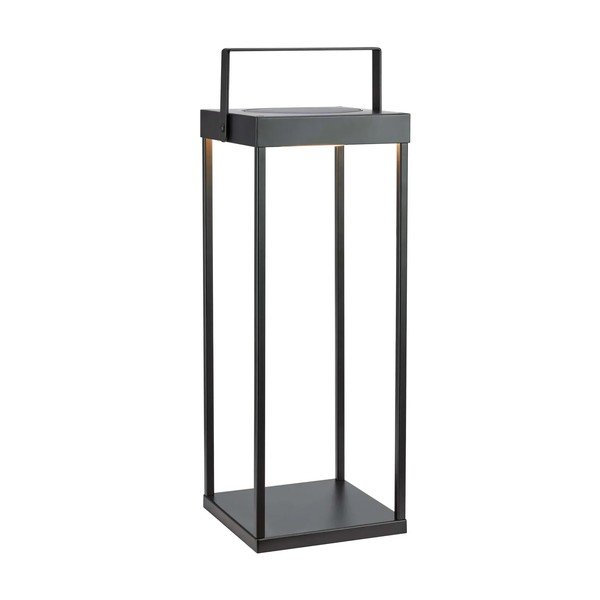 Juodos spalvos lauko LED žibintas saulės baterijos/USB (aukštis 53 cm) Pure – Markslöjd