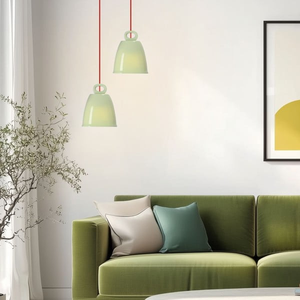 Žalios spalvos vaikiškas pakabinamas šviestuvas su keramikiniu gaubtu Sewilla – Candellux Lighting-image-1
