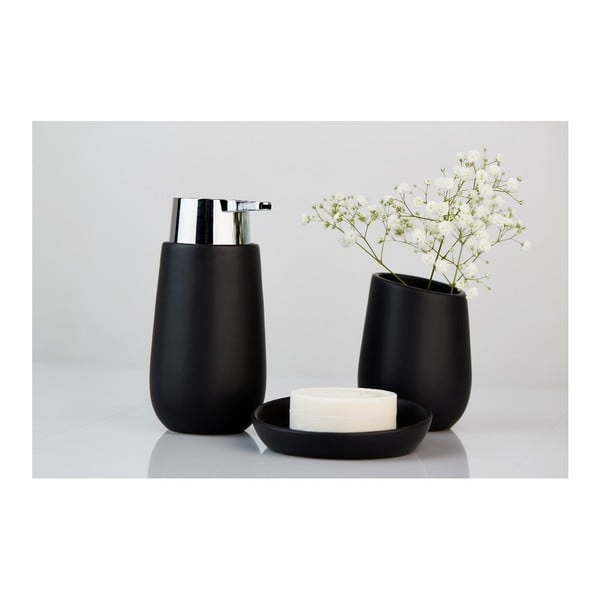 Juodas keraminis dantų šepetėlio puodelis Wenko Badi-image-4