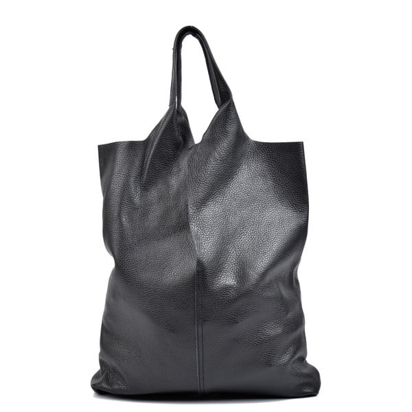 Juodas odinis pirkinių krepšys Isabella Rhea Palia