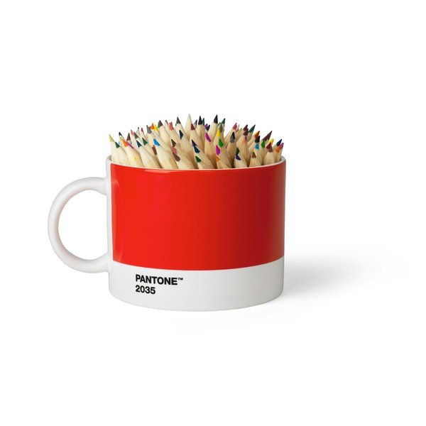 Raudonos spalvos arbatos puodelis Pantone, 475 ml-image-1