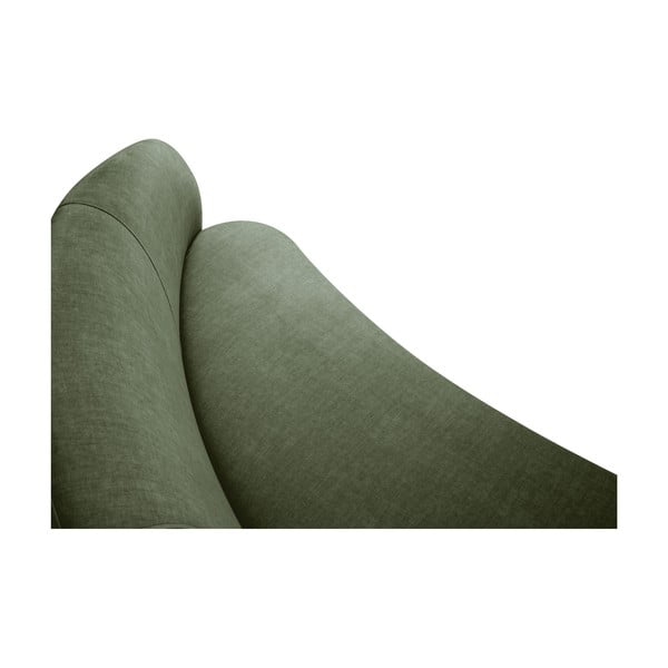 Žalia sofa su kairiuoju kampu Mazzini Sofas Debbie, 210 x 79 cm-image-4