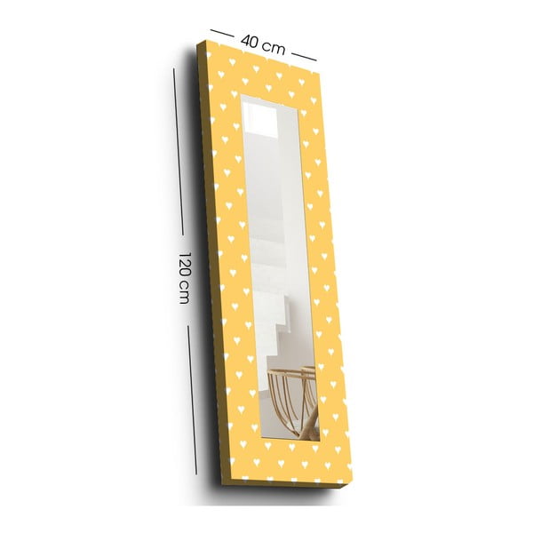 Sieninis veidrodis su mediniu rėmu 40x120 cm - Wallity-image-2