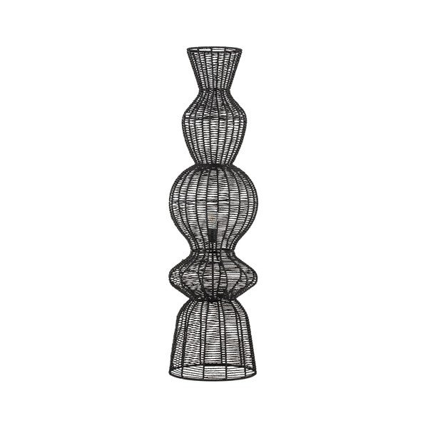 Matinės juodos spalvos iš virvės pastatomas šviestuvas (aukštis 136 cm) Breena – Nova Luce