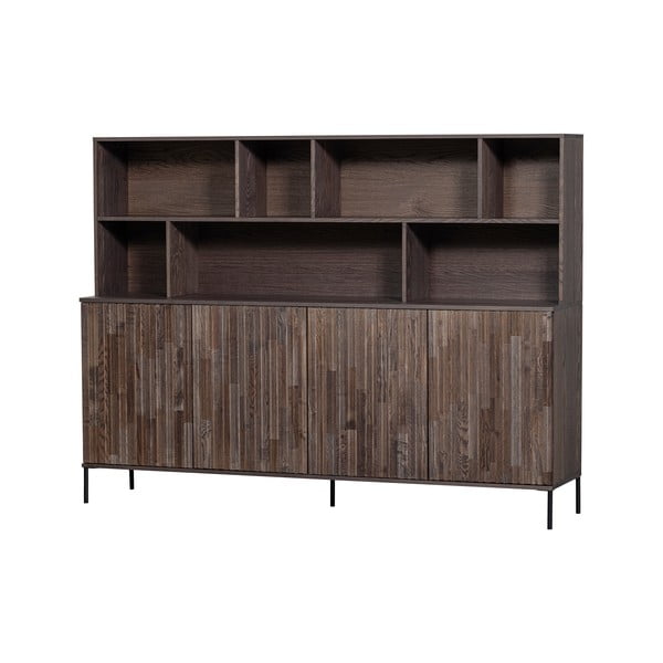 Rudos spalvos knygų spinta  iš uosio 200x150x44 cm Gravure – WOOOD-image-3