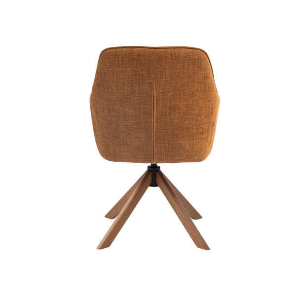 Oranžinės spalvos iš audinio valgomojo kėdžių komplektas 2 vnt. Avola – Unique Furniture-image-2