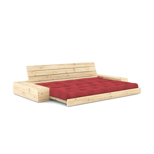 Sulankstoma sofa iš kordinio velveto raudonos spalvos 244 cm Base – Karup Design-image-4