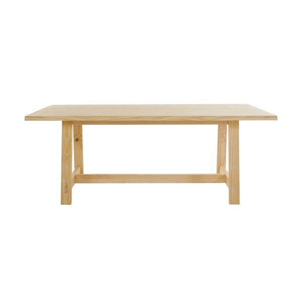 Iš pušies masyvo valgomojo stalas natūralios spalvos 100x200 cm Derby – Støraa