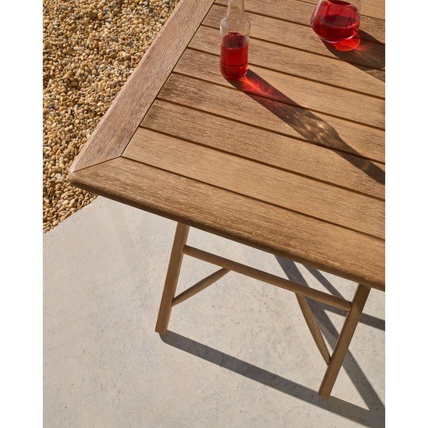 Iš akacijos masyvo sodo valgomojo stalas 66x66 cm Dandara – Kave Home-image-4