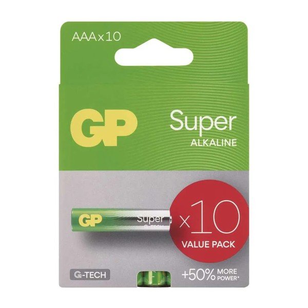 10 šarminių baterijų rinkinys EMOS GP Super AAA-image-1