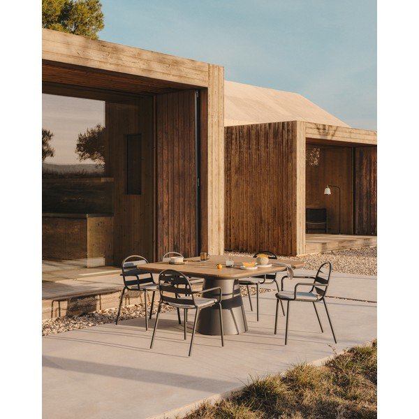 Sodo valgomojo stalas 148x148 cm Tudons – Kave Home-image-1