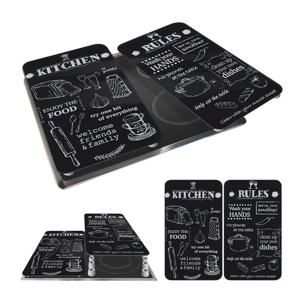 Iš grūdinto stiklo viryklės dangčiai 2 vnt. 52x30 cm Kitchen Rules – Maximex-image-3