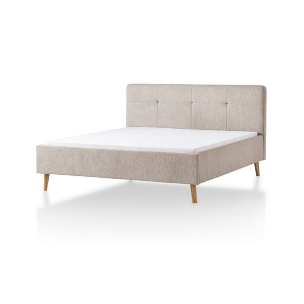 Dvigulė lova pilkos spalvos/rudos spalvos audiniu dengta 180x200 cm Smart – Meise Möbel