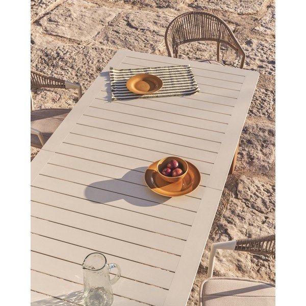 Iš metalo sodo valgomojo stalas 100x233 cm Livorno – Kave Home-image-2