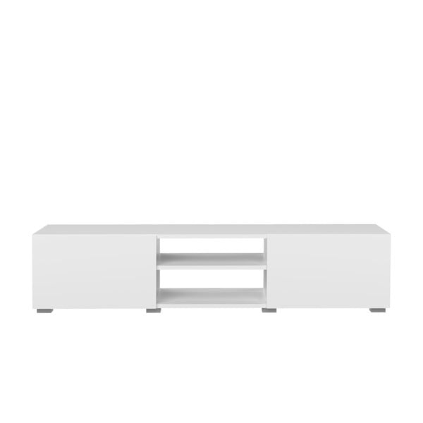 Baltas TV staliukas 140x31 cm Podium - TemaHome 