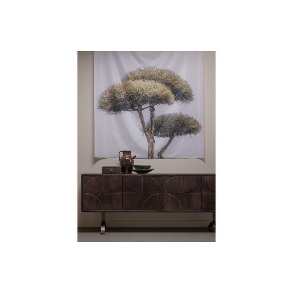 Tamsiai rudos spalvos iš mango masyvo TV spintelė 180x70x40 cm Draw – WOOOD-image-1