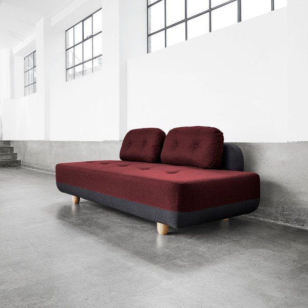 Sofa "Karup Stomp" tamsiai pilka / aistringai raudona-image-1