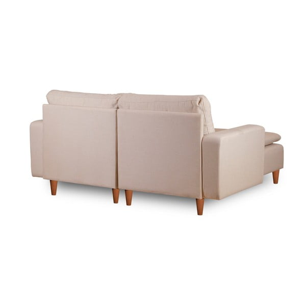 Kampinė sofa smėlio spalvos (su kairiuoju kampu) Lungo – Balcab Home-image-2