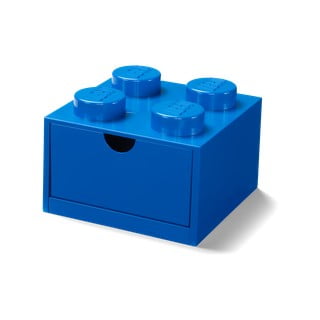 Mėlyna rašomojo stalo dėžutė su stalčiumi LEGO®, 15 x 16 cm
