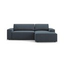 Sulankstoma kampinė sofa mėlynos spalvos (su dešiniuoju kampu) Jodie – Micadoni Home