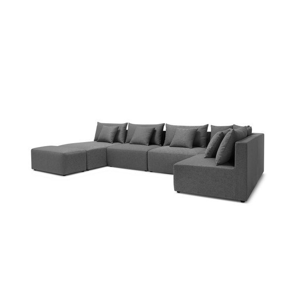 Pilka modulinė sofa "Bobochic Paris Metis-image-1
