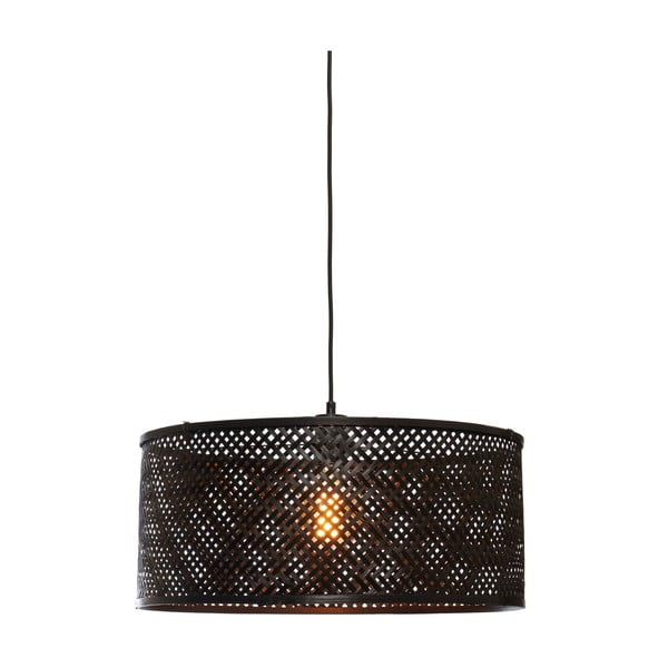 Kabantis šviestuvas juodos spalvos ø 50 cm su bambukiniu gaubtu Java – Good&Mojo
