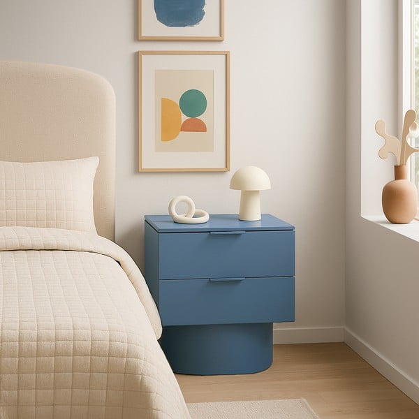 Mėlynos spalvos naktinis staliukas Totem – Teulat-image-1