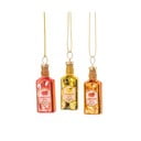 Iš stiklo rankų darbo eglutės papuošimai 3 vnt. ø 3 cm Gin Bottle – Sass & Belle