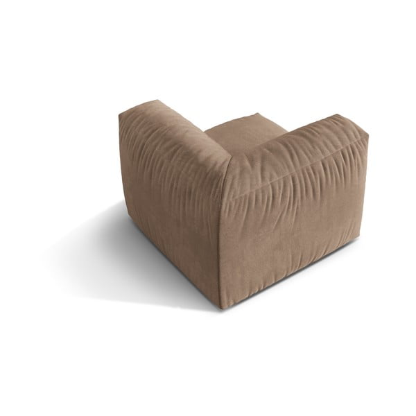 Šviesiai rudos spalvos iš velveto modulinė sofos dalis (kintama) Martina – Micadoni -image-2