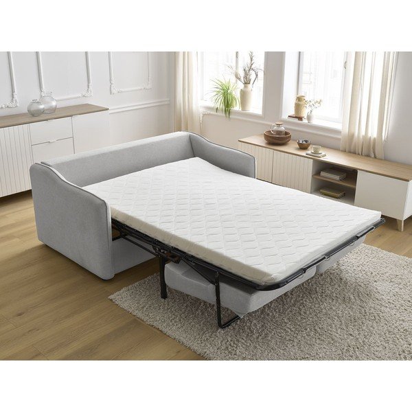 Šviesiai pilkos spalvos sofa miegojimui/sulankstoma 178 cm Lenny – Bobochic Paris-image-1