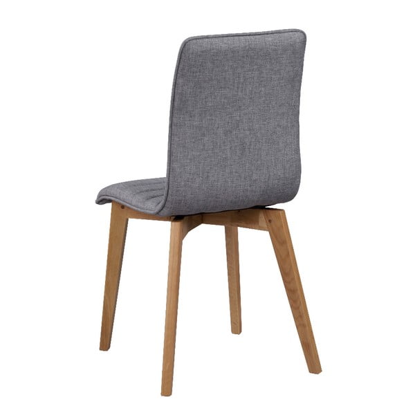 Pilka valgomojo kėdė su rudomis kojomis Rowico Grace-image-4