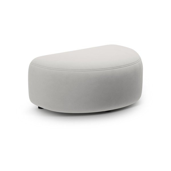 Šviesiai pilkos spalvos taburetė iš velveto Kate – Micadoni 