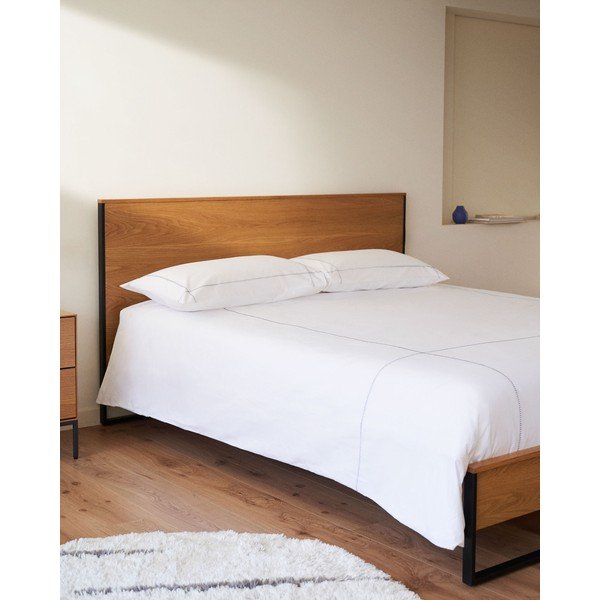 Dvigulė lova natūralios spalvos su lovos grotelėmis 160x200 cm Taiana – Kave Home-image-4