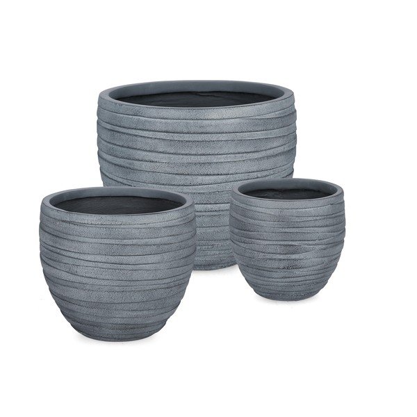 Vazonai 3 vnt. ø 46 cm Strips – Bizzotto